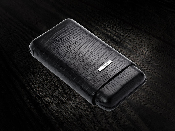 Prometheus Cigar Case Tejus Black - 3 Cigar Holder (C600TB)