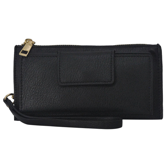 !SALE! Black Faux Leather NGIL Luxe Wristlet Wallet