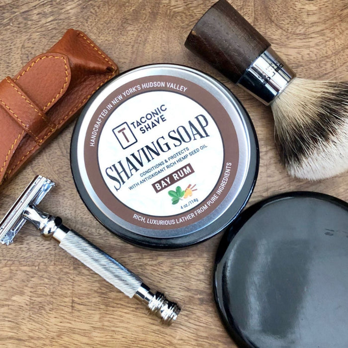 Taconic Shave Hemp & Bay Rum Shaving Soap 4 oz
