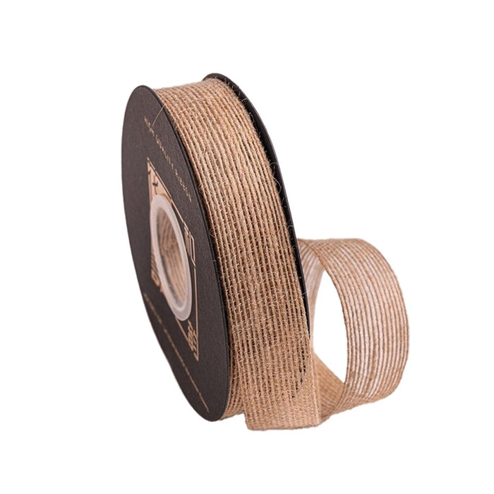 25mm Natural Jute Hessian Burlap Ribbon - 50m