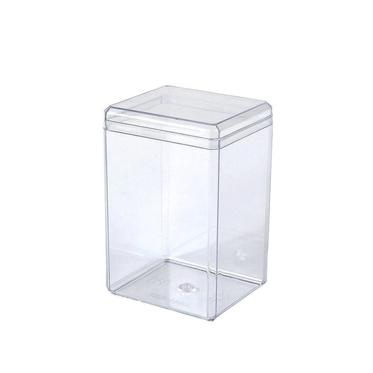 280mL Clear Tall Cube Container With Hard Lid - TEM IMPORTS™