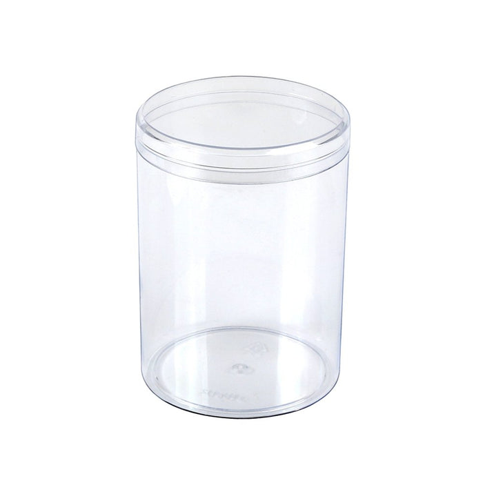 310mL Clear Round Cylinder Container With Hard Lid - TEM IMPORTS™
