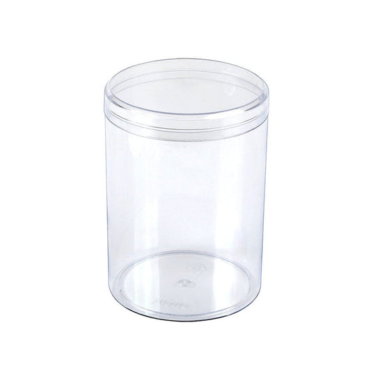 310mL Clear Round Cylinder Container With Hard Lid - TEM IMPORTS™