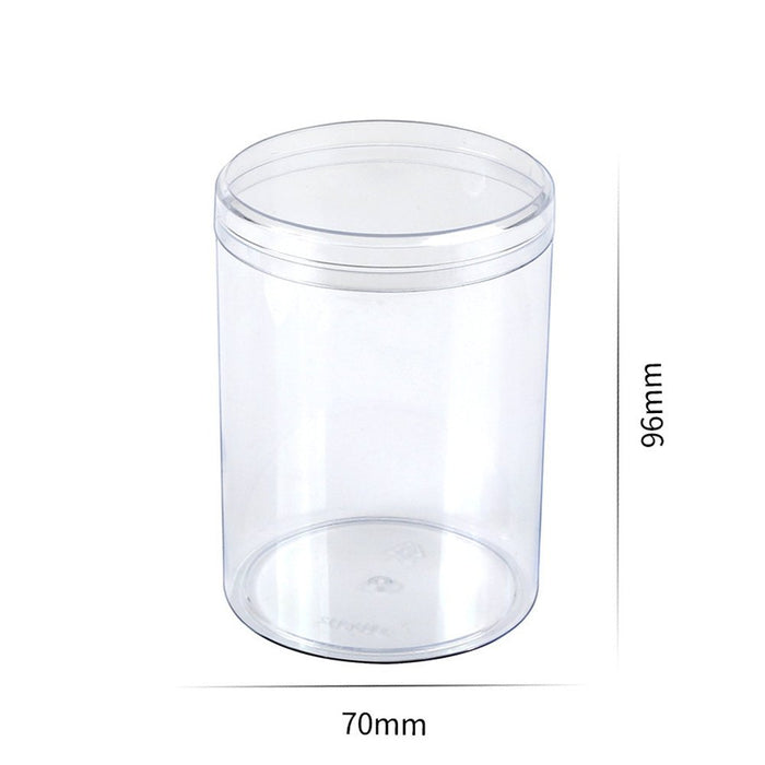 310mL Clear Round Cylinder Container With Hard Lid - TEM IMPORTS™