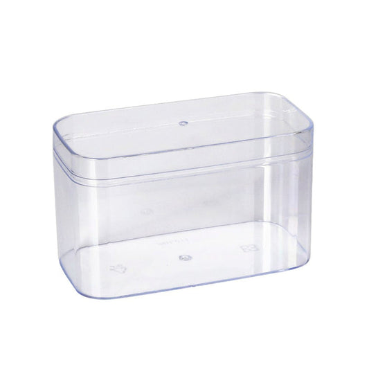 380mL Clear Tall Rectangular Container With Hard Lid - TEM IMPORTS™