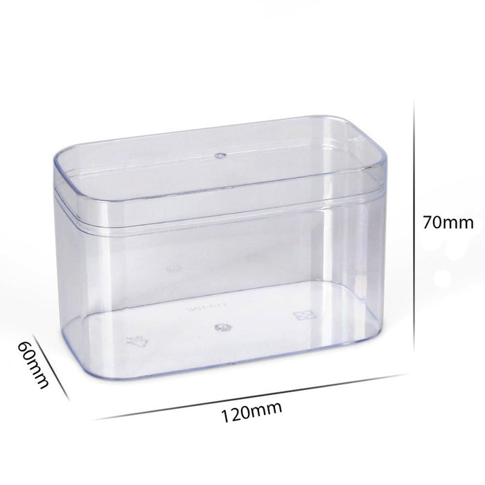 340mL Clear Tall Rectangular Container With Hard Lid - TEM IMPORTS™