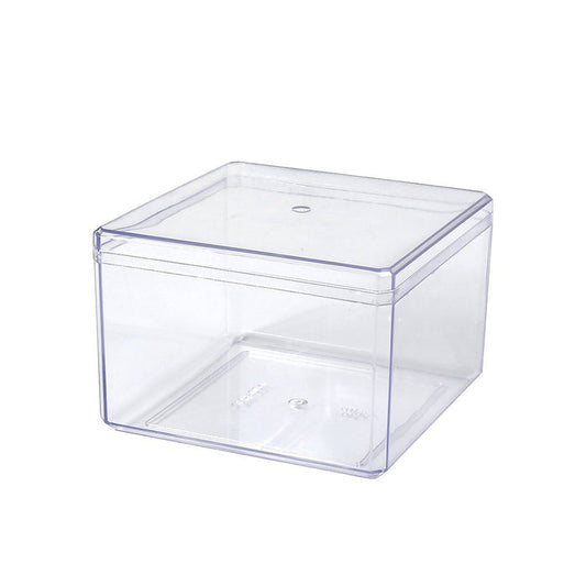 440mL Clear Square Container With Hard Lid - TEM IMPORTS™