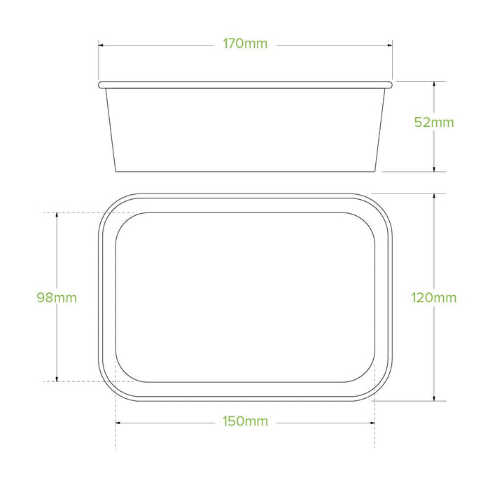 650mL White BioBoard Takeaway Base - 300pcs/Ctn - TEM IMPORTS™