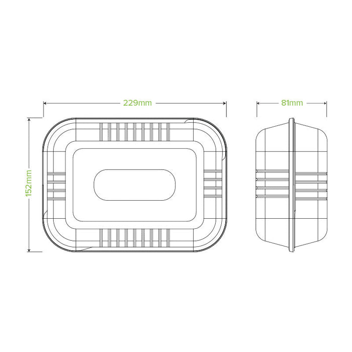9x6x3" Natural Plant Fibre Clamshell - 250pcs/Ctn - TEM IMPORTS™