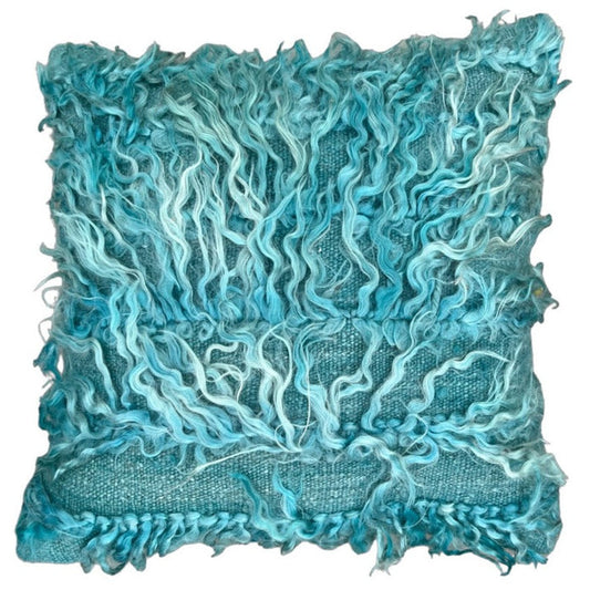 Acqua Vintage Tulu Pillow (18x18) aqua turquoise teal 1
