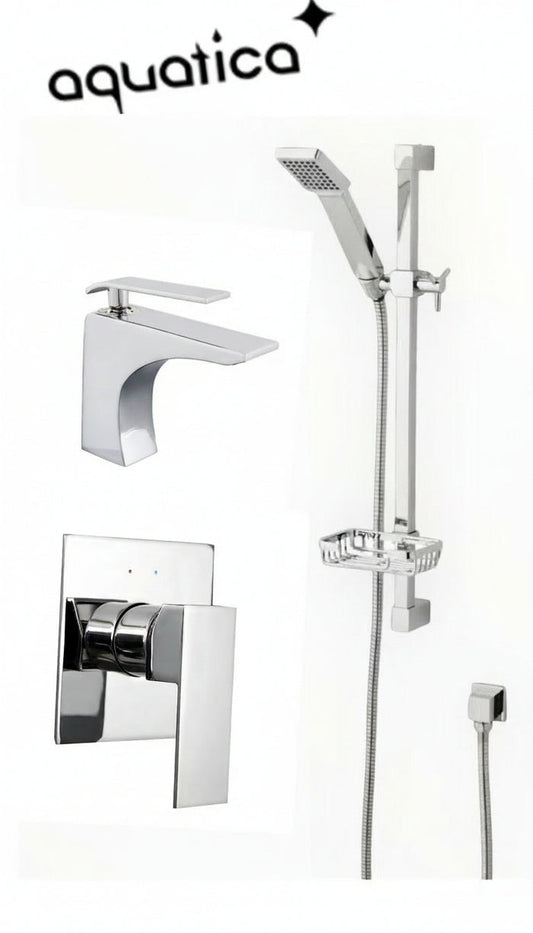 Aquatica Cascata 6 pack all square Basin ,Shower, Handshower