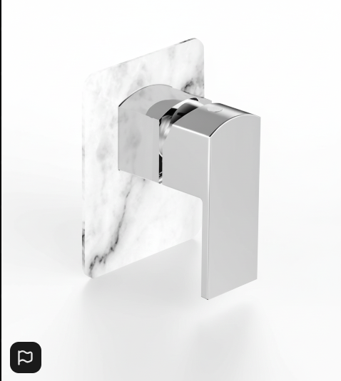 Aquatica Elements Shower Mixer with White/Black Marble