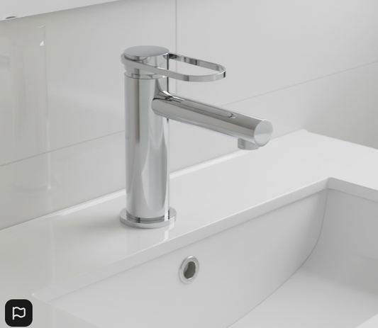 Aquatica Link Basin Mixer Chrome / Black
