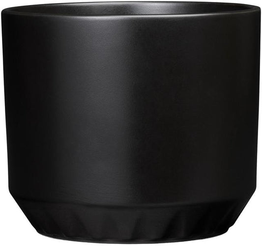 Arabia Ilona Flower Pot 120x140mm Matte Black - Soposopo