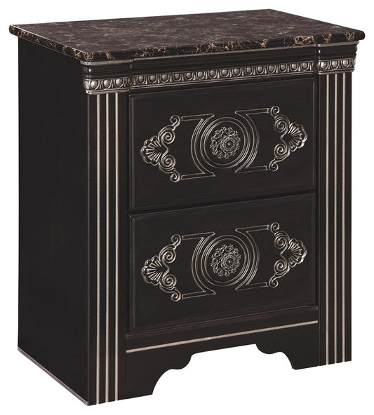 Banalski B342-92 Dark Brown Two Drawer Night Stand