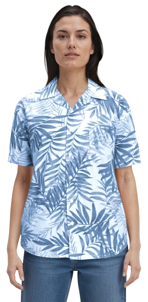 BG3107 - Tonal Print Camp Shirt