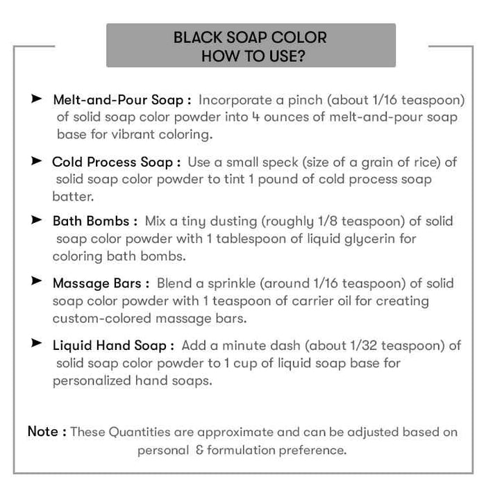 How to use Black Soap Color