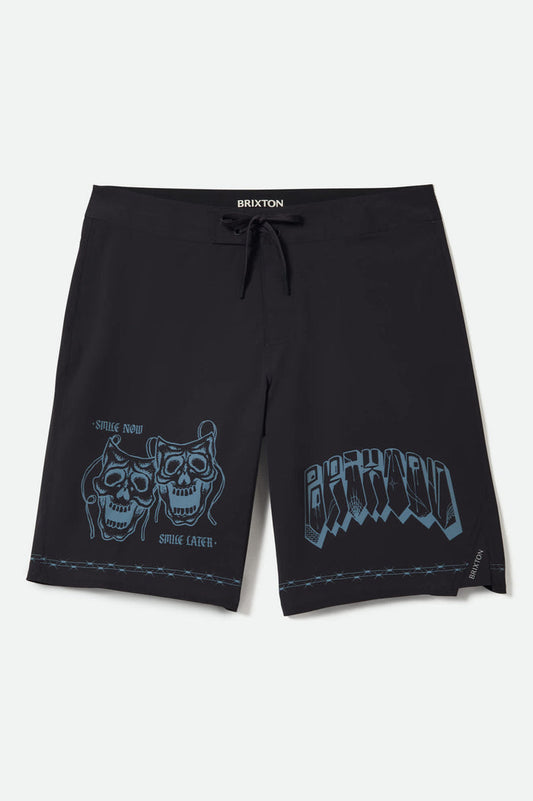 Men's Blitz Boardshort 21" in the color Black Masks - Front Product View