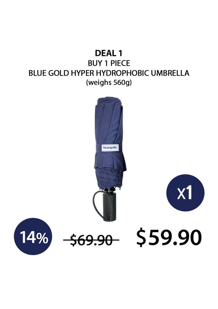 [BLUE GOLD] Hyper Hydrophobic Umbrella