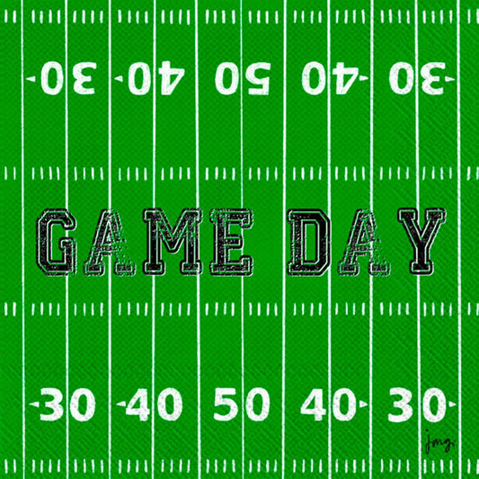 Boston International - Paper Cocktail Napkins Pack of 20 Game Day Field Football