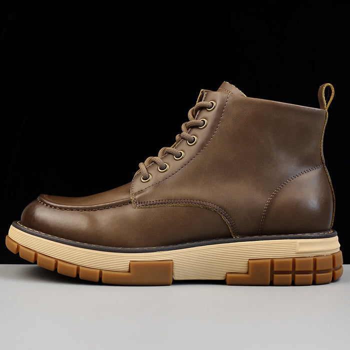British Style Leisure Outdoor Tooling Martin Boots Men's Shock Absorbing Thick Sole