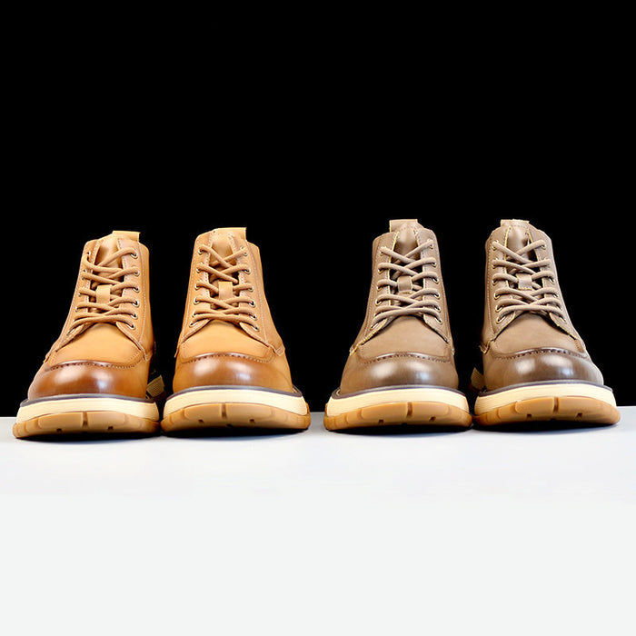 British Style Leisure Outdoor Tooling Martin Boots Men's Shock Absorbing Thick Sole