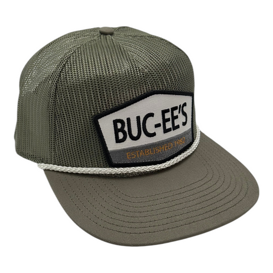 Buc-ee’s Snapback Rope Hat - Army Green