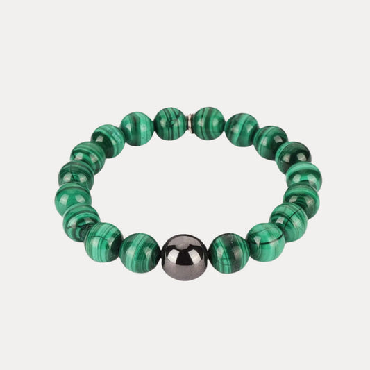 Bracelets for Men | Beaded Bracelet in Malachite | Mens Jewelry | BuDhaGirl