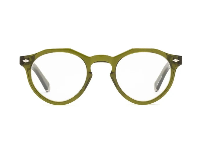 Caddis Dogleg Reading Glasses - Heritage Green
