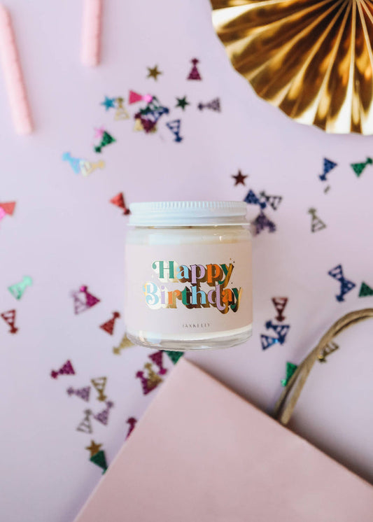 Candle 4oz-Happy Birthday Colorful Celebration