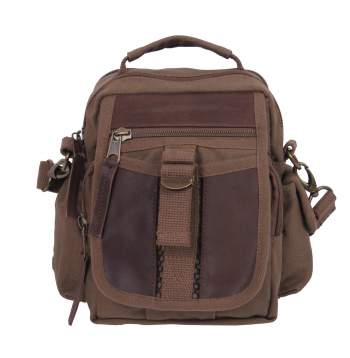 Canvas & Leather Travel Shoulder Bag