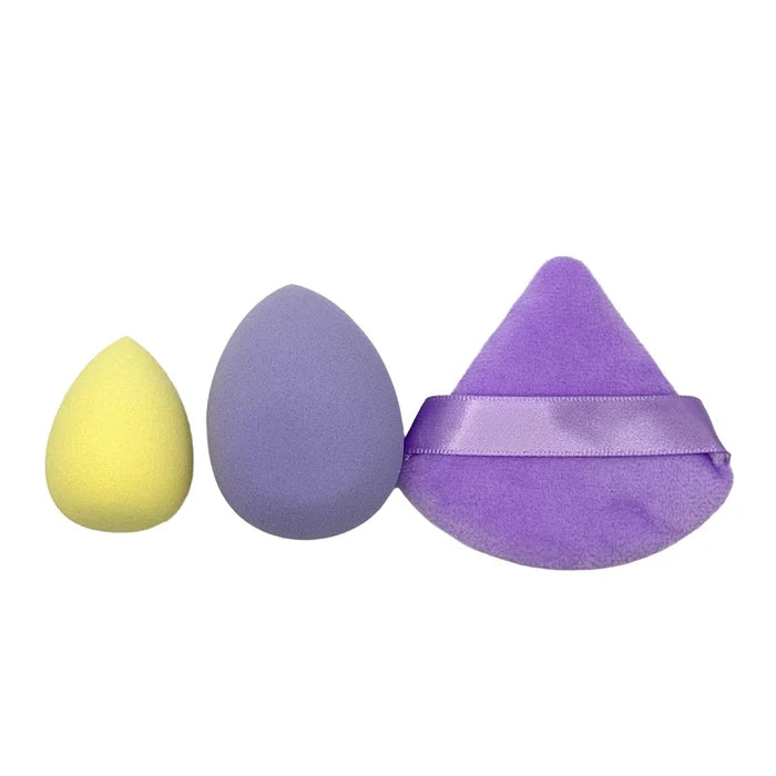 Célavi - 3-Piece Makeup Blender & Sponge Set – Includes Tapered Blender, Powder Puff, and Mini Sponge