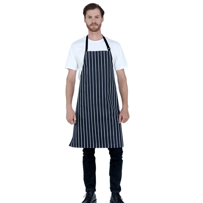 Chef Bib Apron Printed Navy/White - TEM IMPORTS™