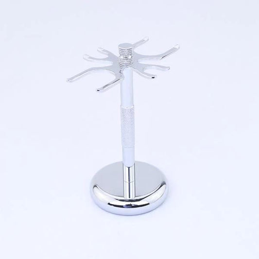 Chrome Shaving Stand 4 prongs for 24mm 26mm 28mm Shaving Brushes