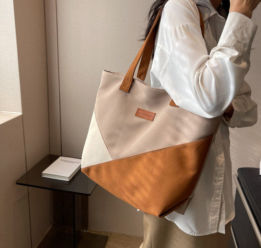 CL1104 - Fashion Two Toned Tote Bag