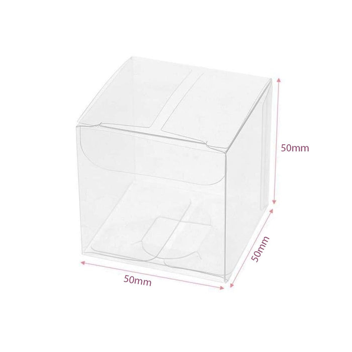 Transparent PVC Cube Box - 50x50mm - TEM IMPORTS™