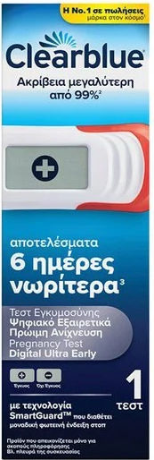 Clearblue Plus Test Εγκυμοσύνης Μονό 1 τεμάχιο