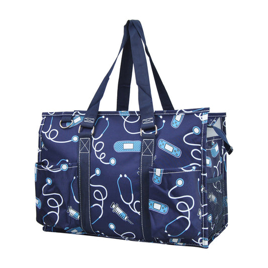 Clinical Blue NGIL Zippered Caddy Organizer Tote Bag