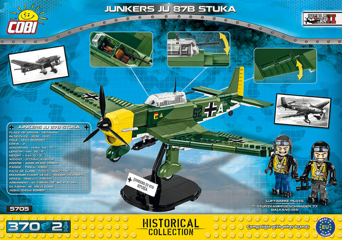 Cobi-5705-Junkers Ju 87 B Stuka Bomber(380pcs)