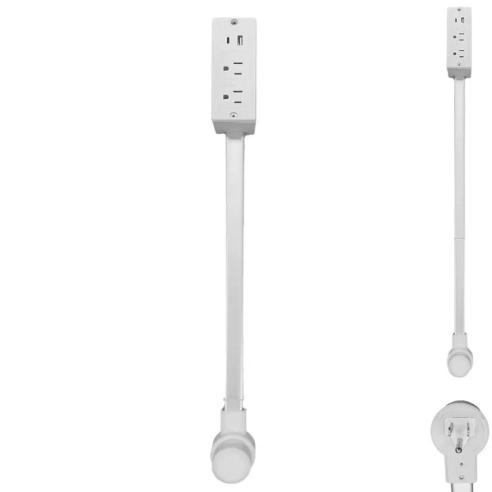 Compact Multi Socket Power Strip Extender With EU Plug 70 Cm