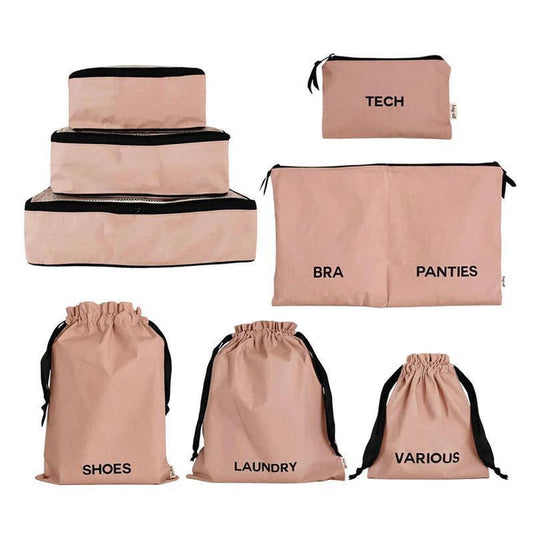 Bag - All 8 Piece Cotton & Travel Set Organizer Bag - Waha Lifestyle