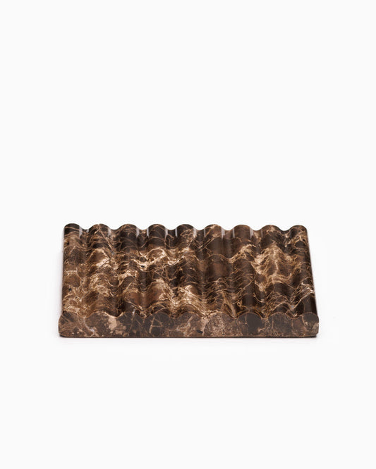 Dark Emperador Marble Soap Dish