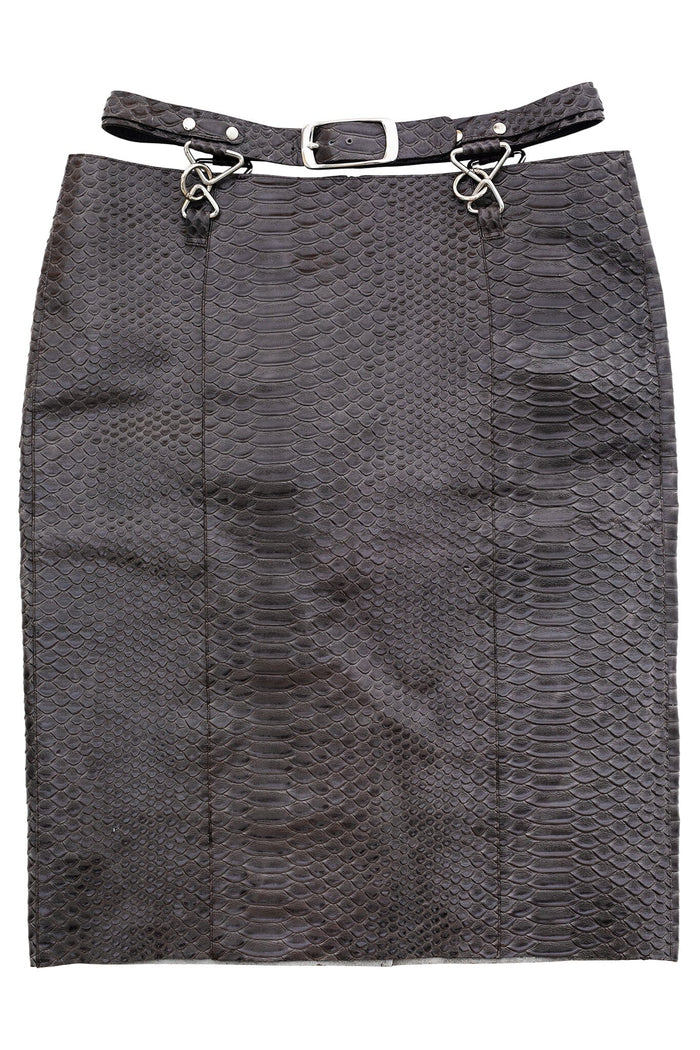 DEMITRIA Jeffrey Campbell Pencil Skirt Grey Snake