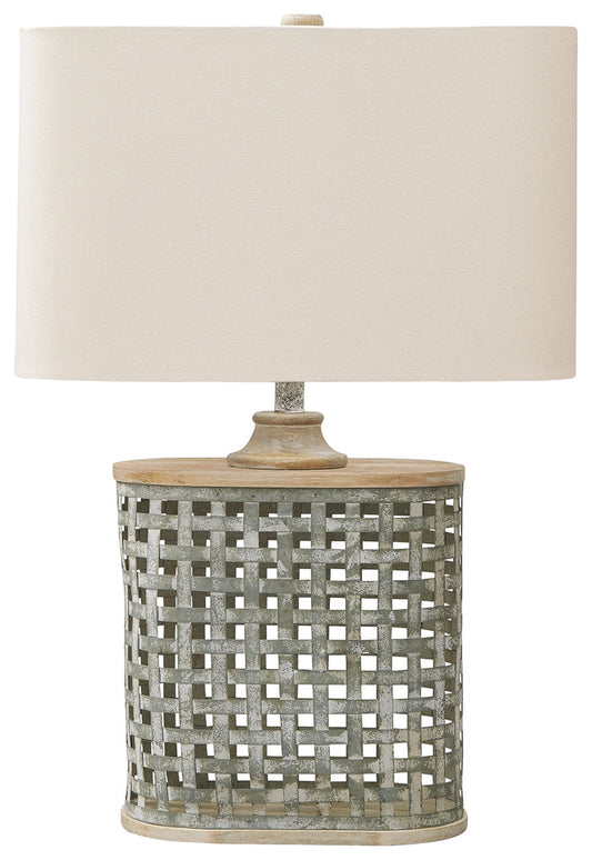 Deondra L208234 Gray Metal Table Lamp 1CN