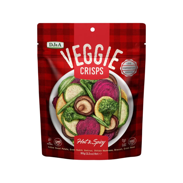DJ&A Veggie Crisps Hot & Spicy - 9x90g