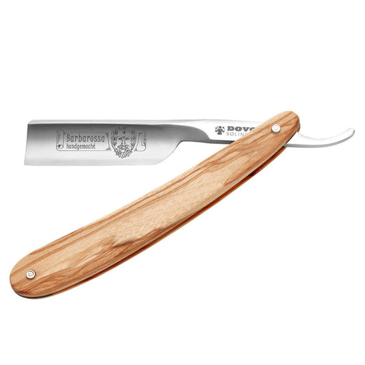 Dovo Barbarossa Straight Razor 5/8" Olivewood Square Point Carbon Steel.