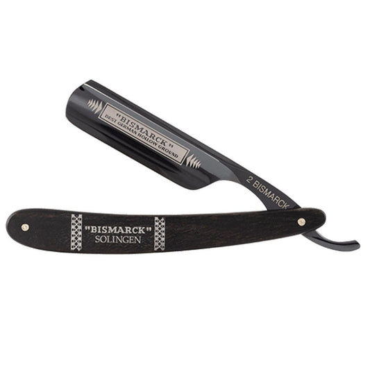 Dovo Bismarck 26830 Straight Razor 6/8" Round Point Ebony Wood Handle Carbon Steel.