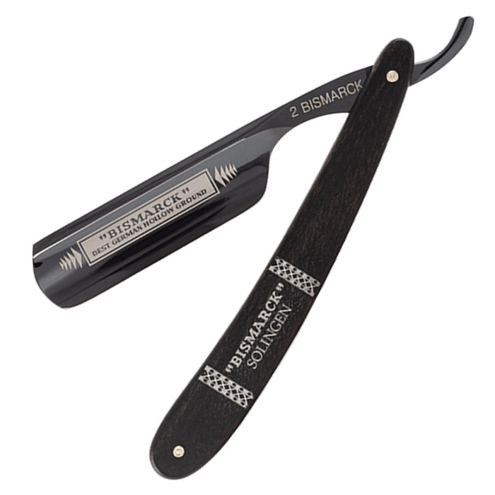 Dovo Bismarck 26830 Straight Razor 6/8" Round Point Ebony Wood Handle Carbon Steel.