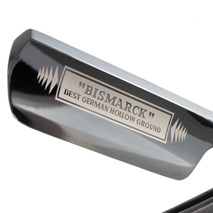 Dovo Bismarck 26830 Straight Razor 6/8" Round Point Ebony Wood Handle Carbon Steel.