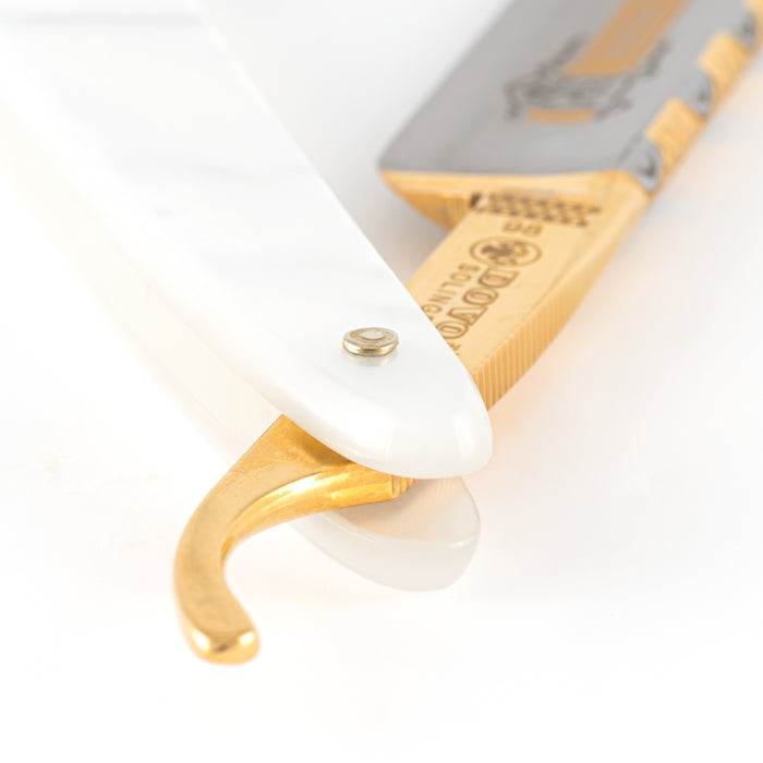 Dovo Imitation Pearlex Round Point 5/8" Carbon Steel Straight Razor